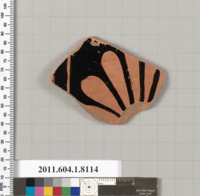 Terracotta fragment of a kylix (drinking cup)