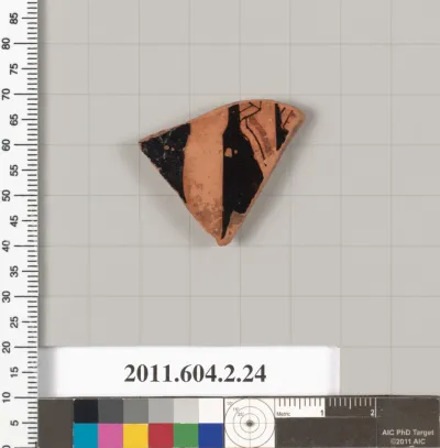 Terracotta fragment of a psykter (vase for cooling wine)