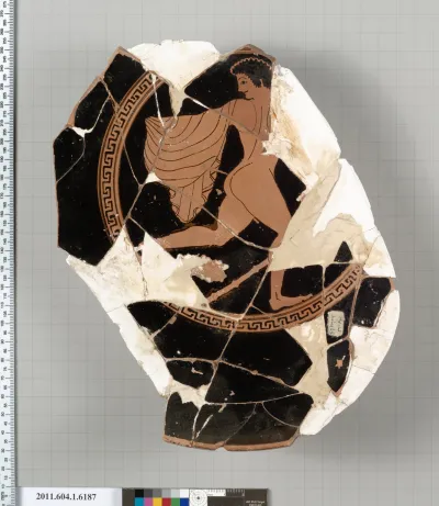 Terracotta fragment of a kylix (drinking cup)