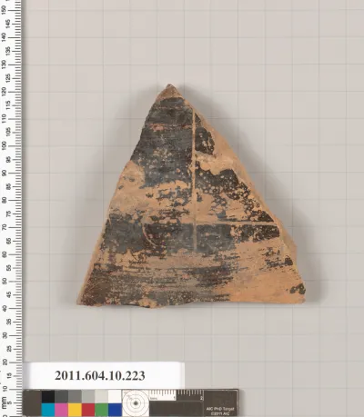 Terracotta fragment of a closed shape