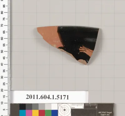 Terracotta rim fragment of a kylix (drinking cup)