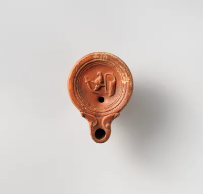 Terracotta oil lamp