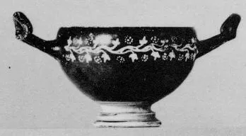 SKYPHOS (SOUTH ITALIAN, APULIAN, BLACK GLAZE)
