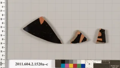 Terracotta fragments of skyphoi (deep drinking cups)