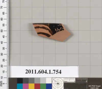 Terracotta rim fragment of a kylix (drinking cup)