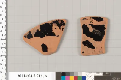 Terracotta fragments of a psykter (vase for cooling wine)