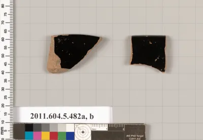 Terracotta rim fragments of kylikes (drinking cups)