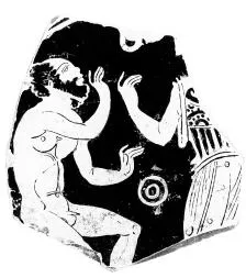 CUP, FRAGMENT (FALISCAN, RED-FIGURE)
