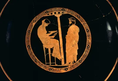 Trinkschale (Attische, rotfigurige Trinkschale (Kylix))