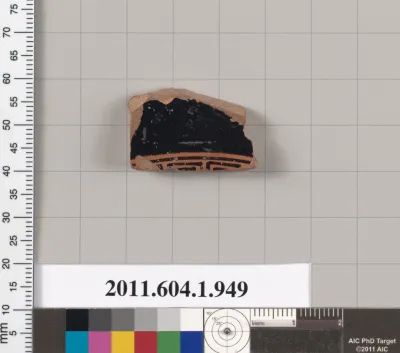 Terracotta fragment of a kylix (drinking cup)