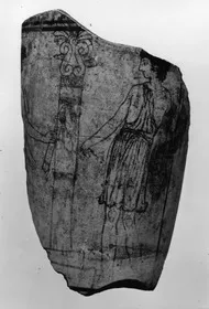 LEKYTHOS, FRAGMENT (ATHENIAN, RED-FIGURE)