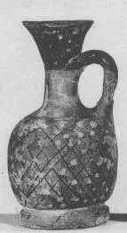 LEKYTHOS, SQUAT (ATHENIAN, BLACK PATTERN)