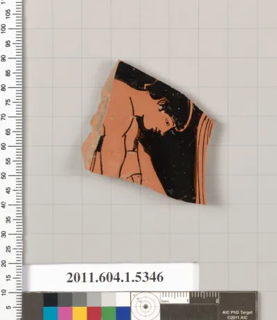 Terracotta fragment of a kylix (drinking cup)