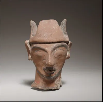 Jug neck in shape of male head