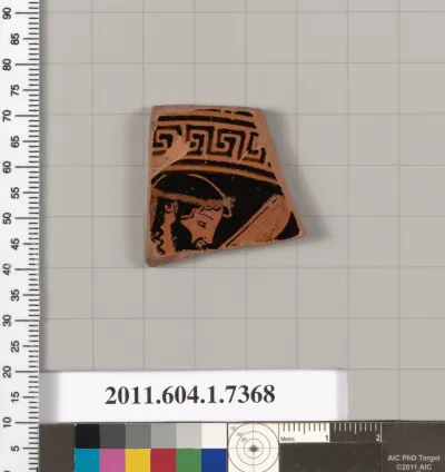 Terracotta fragment of a kylix (drinking cup)