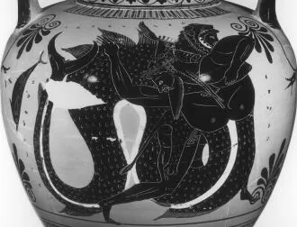AMPHORA, NECK (ATHENIAN, BLACK-FIGURE)