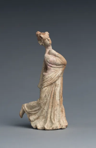 Terracotta statuette of a dancing woman