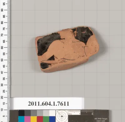 Terracotta fragment of a kylix (drinking cup)