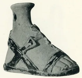 FIGURE VASE, LEKYTHOS (CORINTHIAN)