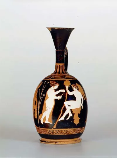 Attisch rotfigurige Bauchlekythos (Aryballos)