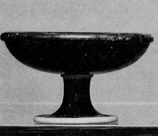 PLATE, STEMMED (ATHENIAN, BLACK GLAZE)