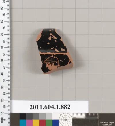 Terracotta rim fragment of a kylix (drinking cup)