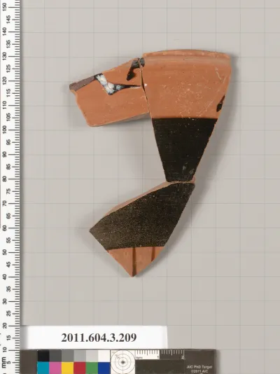 Terracotta fragment of a neck-amphora of Nicosthenic shape (jar)