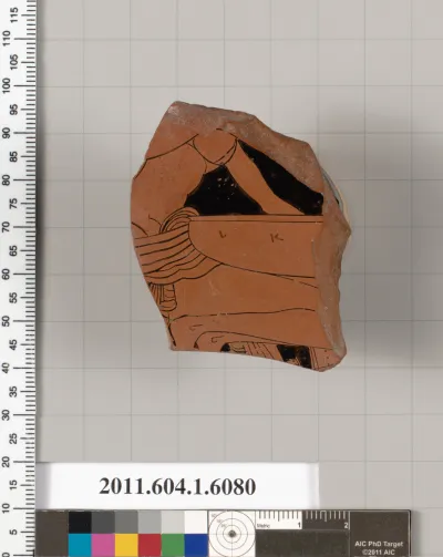 Terracotta fragment of a kylix (drinking cup)