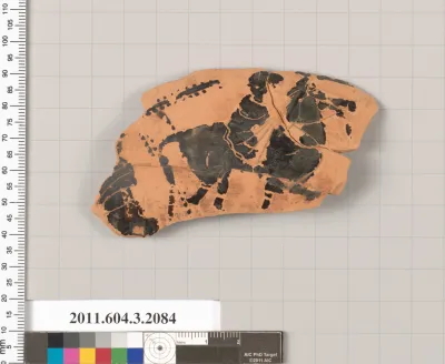 Terracotta rim fragment of a kylix (drinking cup)