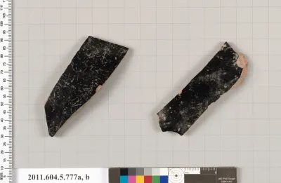 Terracotta fragments of kylikes (drinking cups)