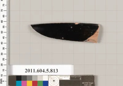 Terracotta rim fragment of a kylix (drinking cup)