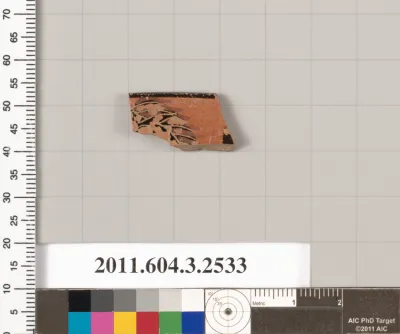 Terracotta rim fragment of a kylix: Siana cup (drinking cup)