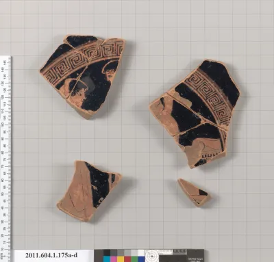 Terracotta fragments of a kylix (drinking cup)