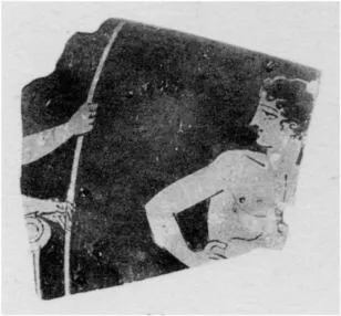 SKYPHOS, FRAGMENT (ATHENIAN, RED-FIGURE)