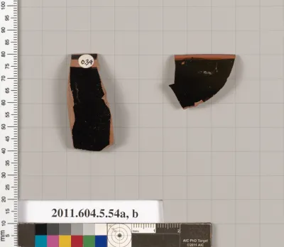 Terracotta rim fragments of kylikes (drinking cups)