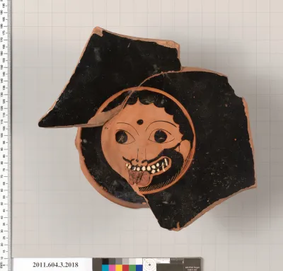 Terracotta fragment of a kylix: eye-cup (drinking cup)