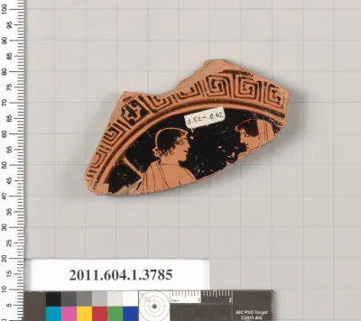 Terracotta fragment of a kylix (drinking cup)