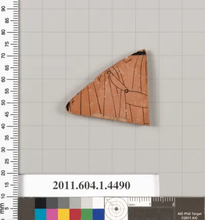 Terracotta fragment of a kylix (drinking cup)