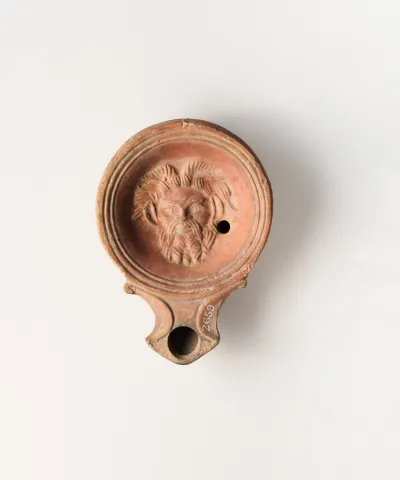 Terracotta oil lamp