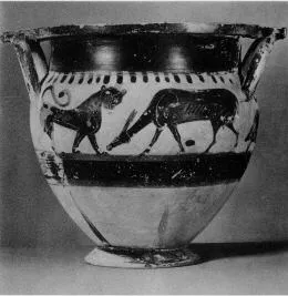 KRATER, COLUMN (ATHENIAN, BLACK-FIGURE)