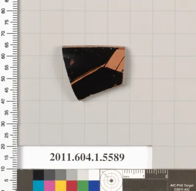 Terracotta rim fragment of a kylix (drinking cup)