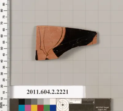 Terracotta fragment of a pot; unglazed on the inside