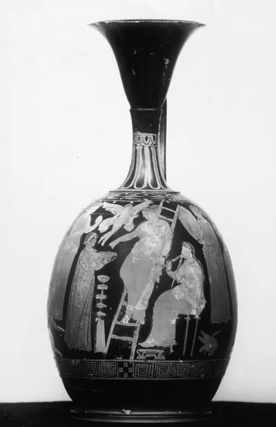 Attisch rotfigurige Bauchlekythos (Aryballos)