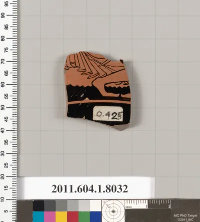 Terracotta fragment of a kylix (drinking cup)