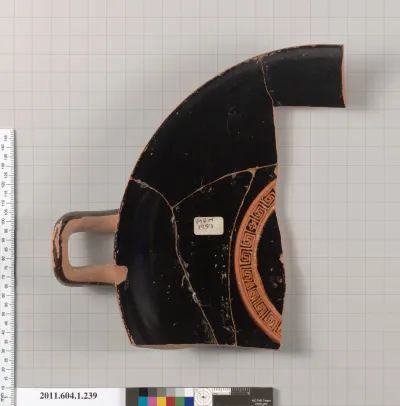 Terracotta fragment of a kylix (drinking cup)