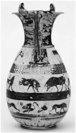 OLPE (PROTOCORINTHIAN, TRANSITIONAL, BLACK-FIGURE)