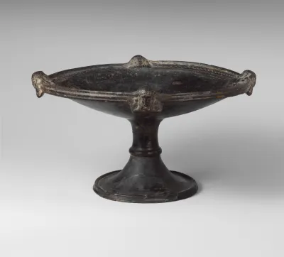 Terracotta stemmed dish