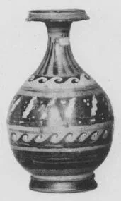 BOTTLE (SOUTH ITALIAN, GNATHIAN, BLACK GLAZE)