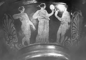 CUP, STEMLESS (ATHENIAN, RED-FIGURE)