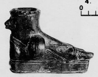FIGURE VASE (SOUTH ITALIAN, APULIAN, BLACK GLAZE)
